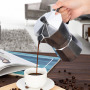 Custom Logo Color Aluminum Moka Pot Kahve Stovetop Italian Coffee Maker Mocha Pot