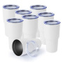Custom Double Wall Stainless Steel Water Cups Sublimation Blanks Coffee Tumbler With Handle
