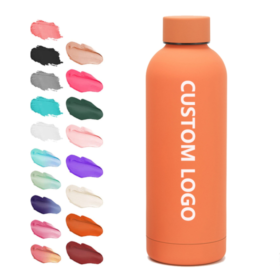 Stock Clearance Custom BPA Free Rubber Paint Double Wall Stainless Water Tumbler Vacuum Insulated Stainless Steel Water Bottle
