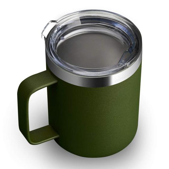 Powder Coated Custom 10oz 14oz Coffee Insulated Stainless Steel Coffee Mugs With Handle