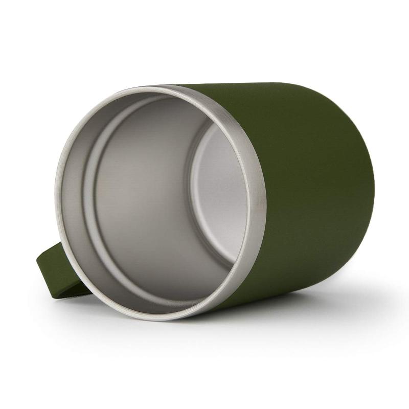 Powder Coated Custom 10oz 14oz Coffee Insulated Stainless Steel Coffee Mugs With Handle