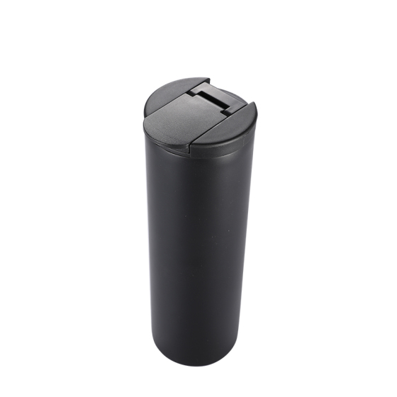 Promotional 500Ml Stainless Steel Camping Travel Mug Black Vacuum Thermal Tumbler
