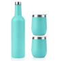 Factory Custom Stainless Steel Sublimation Wine Gift Sets Bundle Steanless Insulated Bottle Tumblers Wine Chiller Gift Set Mixer