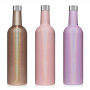 25 Oz Glitter Wine Insulator Triple-Walled 750ml Stainless Steel Wine Growler Bottle With Silicone Funnel