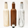 25 Oz Glitter Wine Insulator Triple-Walled 750ml Stainless Steel Wine Growler Bottle With Silicone Funnel