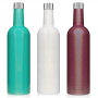 25 Oz Glitter Wine Insulator Triple-Walled 750ml Stainless Steel Wine Growler Bottle With Silicone Funnel
