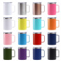 Personalized Eco Friendly 16oz Black Coffee Tumbler Cup Mugs With Lid