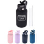 Portable Custom Logo Rubber Paint 650ml 1000ml Stainless Steel Double Wall Outdoor Sports Vacuum Insulated Drink Water Bottle