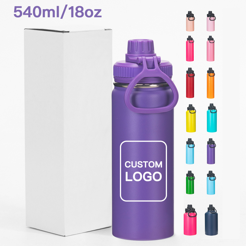 Manufacturer BPA-Free 18oz Double-Wall Stainless Travel Water Bottle Wide Mouth Design for Gym Use