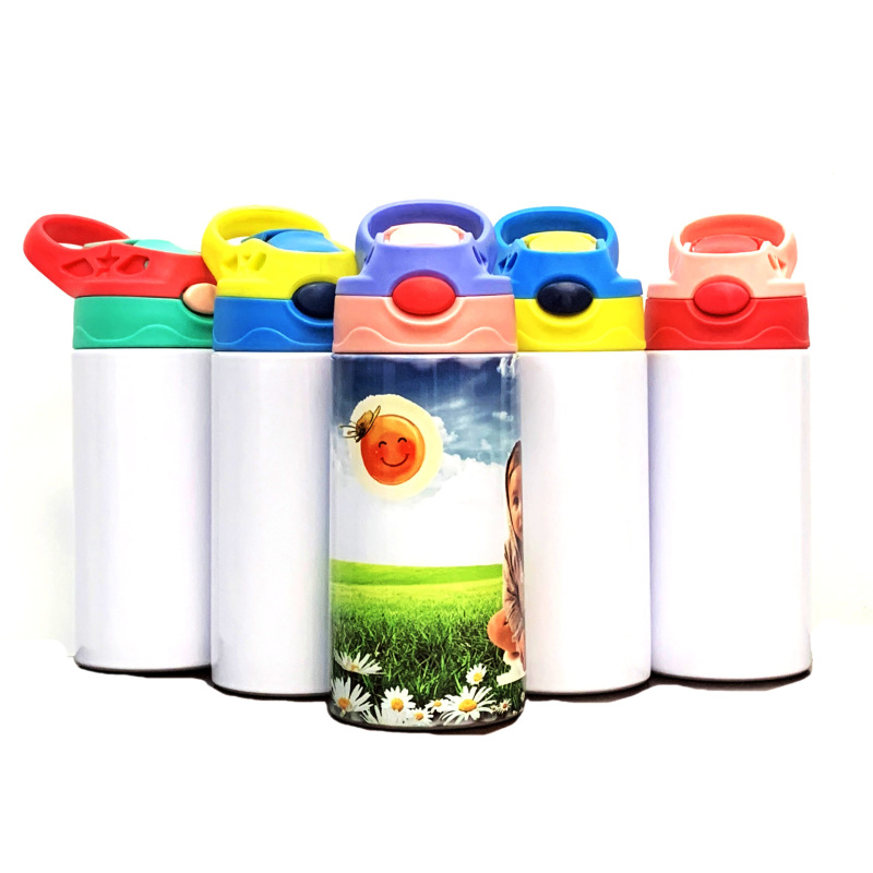 350Ml 12Oz Maker Double Wall Stainless Steel Straight  Kids Sublimation Tumbler  With Straw Sublimation