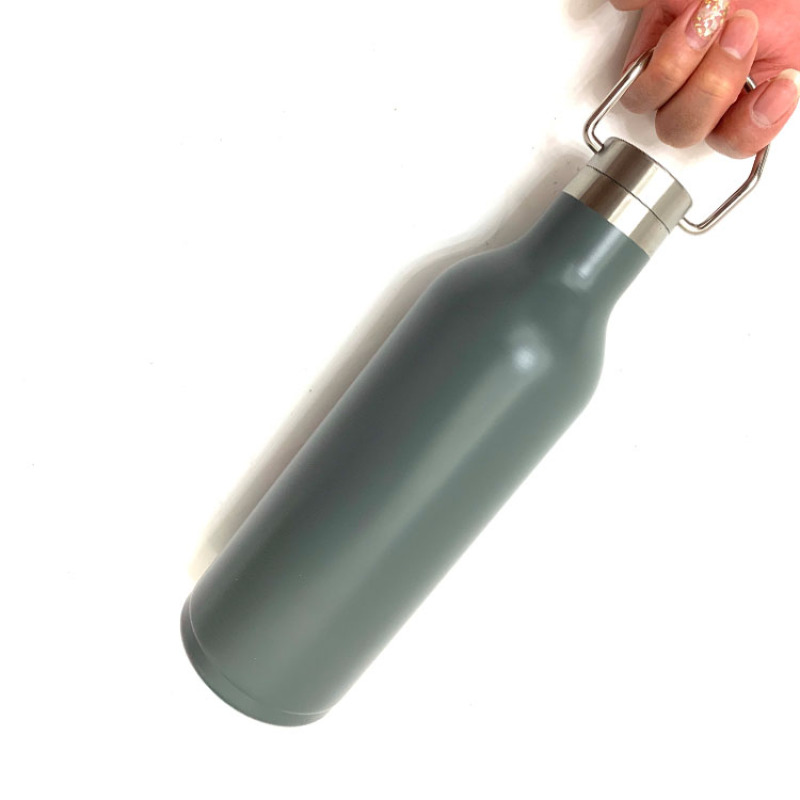 500ml Customized Vacuum Insulated Flask Stainless Steel Wine Bottle Sport Water Bottle with Handle