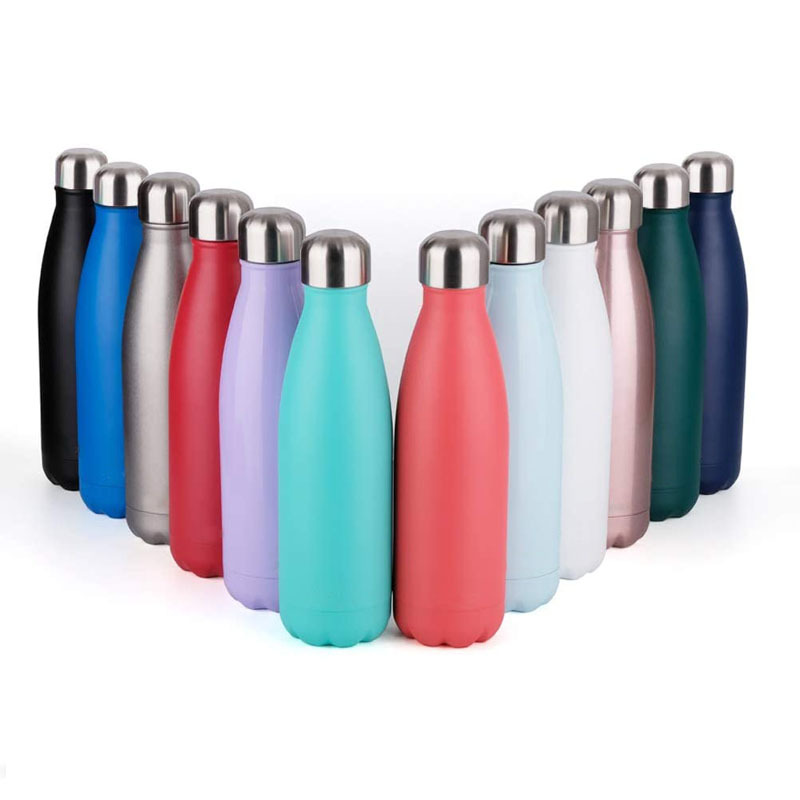 Factory Custom Stainless Steel Shape Water Bottle Flask Double Walled Insulated Can Cooler