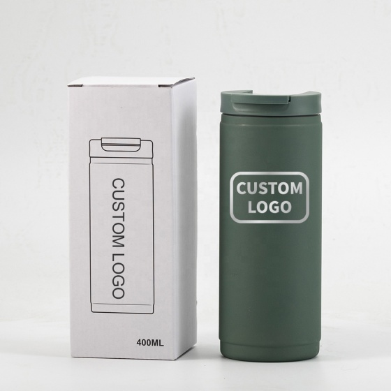 Wholesale 400ml Double Wall Stainless Steel Insulated Coffee Cup with Lid Sport Style Spill Proof Mug Tumbler for Adults Friends