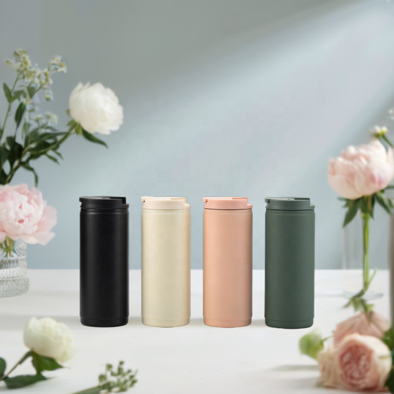 Wholesale 400ml Double Wall Stainless Steel Insulated Coffee Cup with Lid Sport Style Spill Proof Mug Tumbler for Adults Friends