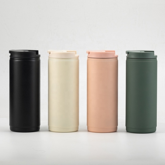 Wholesale 400ml Double Wall Stainless Steel Insulated Coffee Cup with Lid Sport Style Spill Proof Mug Tumbler for Adults Friends