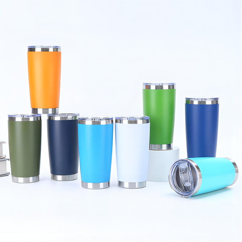 2025 Wholesale Customizable 20oz Stainless Steel Travel Thermal Vacuum Coffee Mug with PP Lid Eco-Friendly Drinkware with Straw