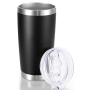 2025 Wholesale Customizable 20oz Stainless Steel Travel Thermal Vacuum Coffee Mug with PP Lid Eco-Friendly Drinkware with Straw