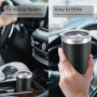 2025 Wholesale Customizable 20oz Stainless Steel Travel Thermal Vacuum Coffee Mug with PP Lid Eco-Friendly Drinkware with Straw