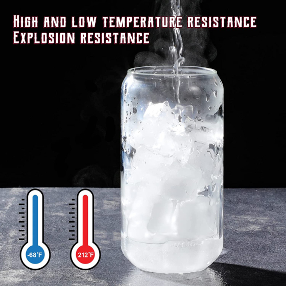 Wholesale Sublimation 16Oz Shaped Double Wall Lined Can Bamboo Lid and Straw Beer Glass With Lid
