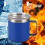 Promotional Wholesale 14oz Personalized Custom Stackable Stainless Steel Travel Camping Vacuum Thermal Coffee Mug With Lid
