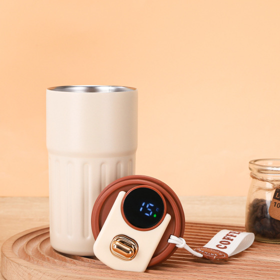 304 316 Stainless Steel Digital Smart Drinkware Flask Led Vacuum 450ml Mug Cup Water Bottle with Temperature Display