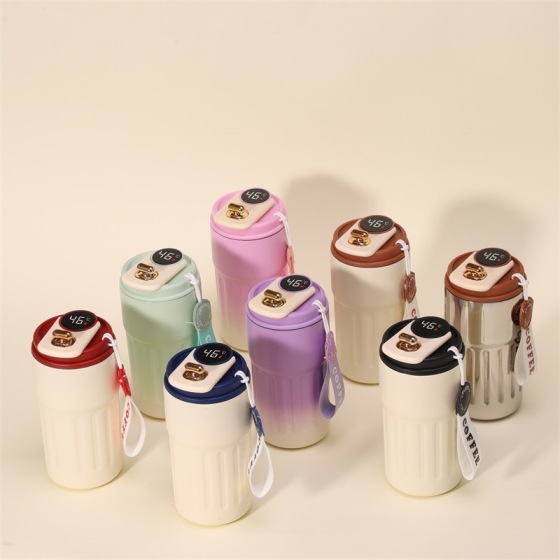 304 316 Stainless Steel Digital Smart Drinkware Flask Led Vacuum 450ml Mug Cup Water Bottle with Temperature Display
