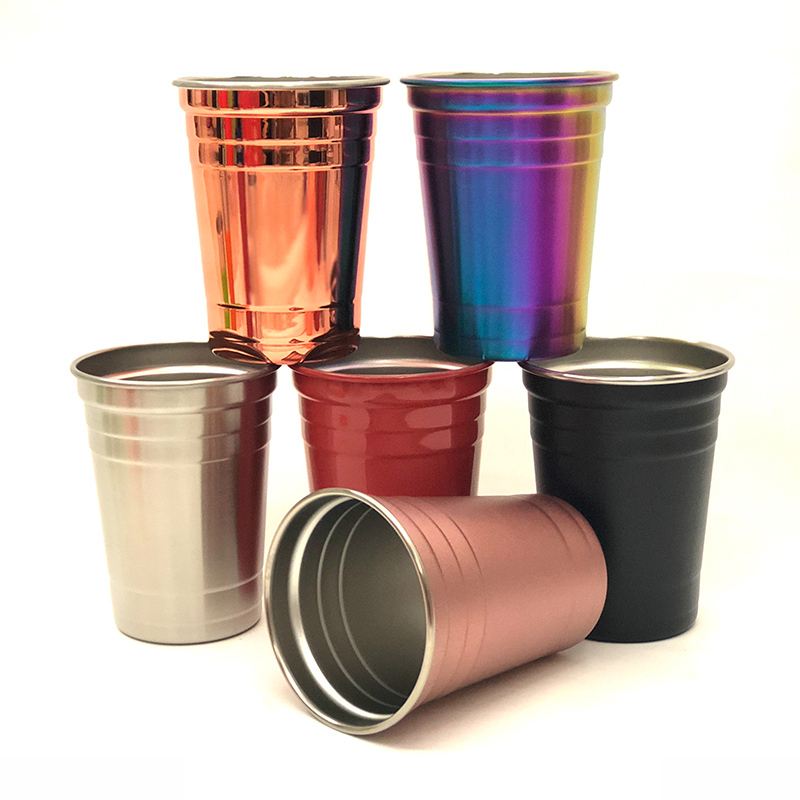 Wholesale Custom Nonbreakable Stainless Reusable Red Bachelorette Party Cups Stack Cup With Logo