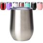12 oz Insulated Stainless Steel Stemless Wine Tumbler Cups