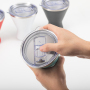 Custom Reusable Double Walled Insulated Vacuum Stainless Steel Wine Margarita Cups Tumblers With Lid