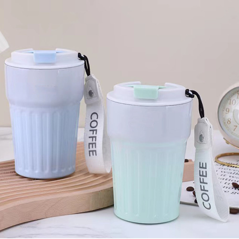 Custom Yunxin 400 ml Leak Proof Reusable Stainless Steel  Insulated Travel Thermal Coffee Mug Tumbler Cup With Lid