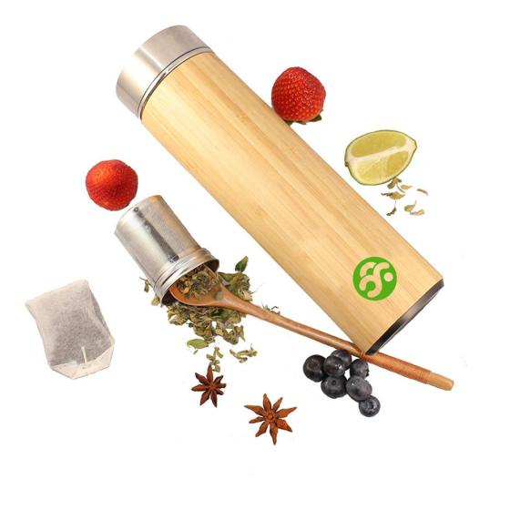 Personalised Wholesale 350ML Tumbler Eco Friendly Water Bamboo Bottle With Bamboo Lid