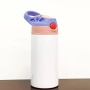 Factory Wholesale Straight 12 oz Skinny 350ml Kids Sublimation Blanks Tumbler With Straw Sublimation