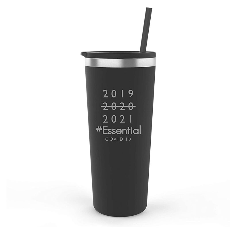 Eco-Friendly 22oz Flat Bottom Personalized Coffee Mug Stainless Steel Insulated Drink Tumbler