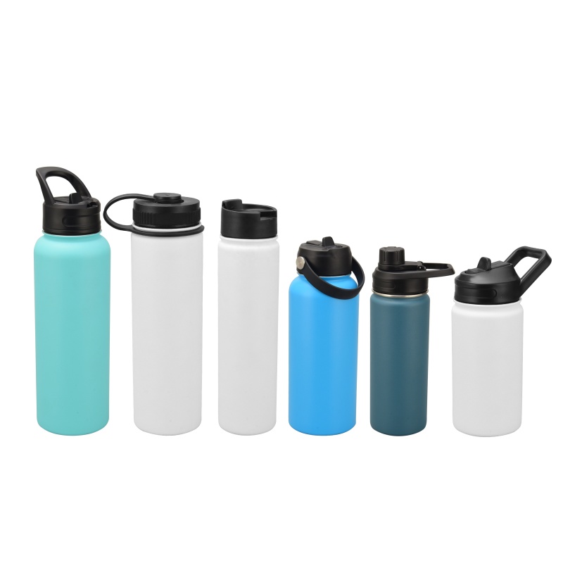 Customized Wholesale Black Stainless Steel Water Bottle 18oz 22oz 32Oz 40oz 64oz Water Sports Bottle Growler