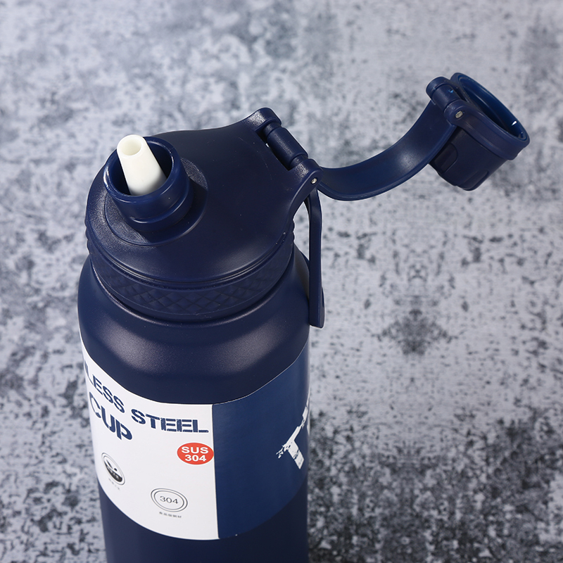 Customizable 700Ml 800Ml L 304 Stainless Steel Insulated  Powder Coated Sports Outdoor Travel Water Bottle