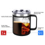 Custom Logo 12oz Double Wall Vacuum Insulated Stainless Steel Coffee Camping Mug with Handle with Lid