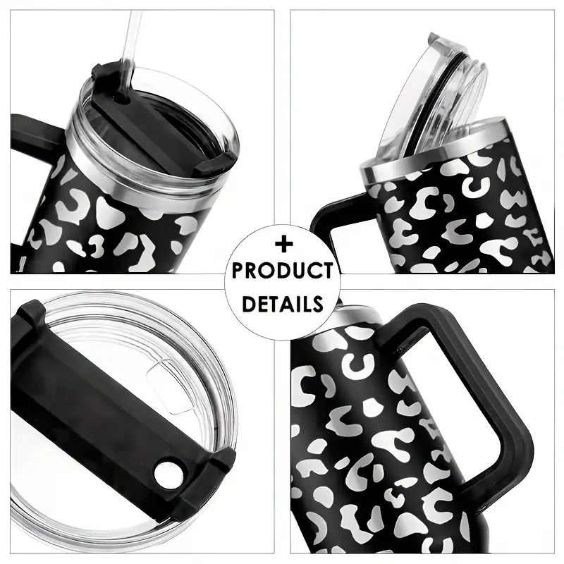 Shenfeng Custom Laser Engraving Cat Paw Print 40Oz Stainless Steel Glass Tumbler With Handle