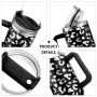 Shenfeng Custom Laser Engraving Cat Paw Print 40Oz Stainless Steel Glass Tumbler With Handle