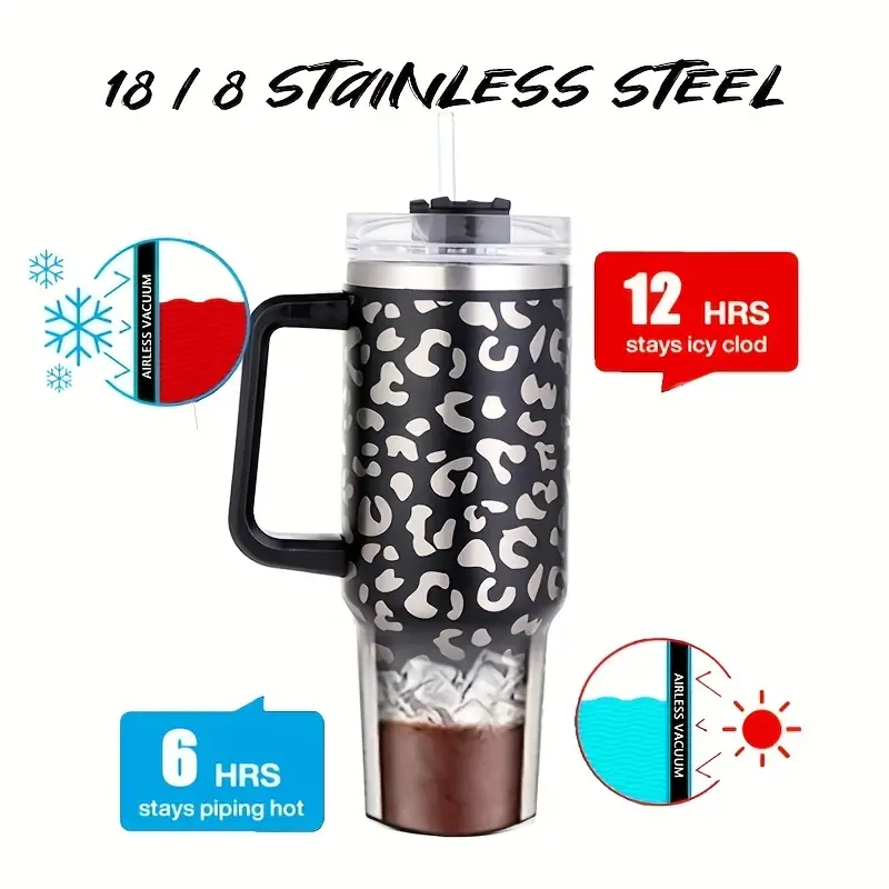 Shenfeng Custom Laser Engraving Cat Paw Print 40Oz Stainless Steel Glass Tumbler With Handle