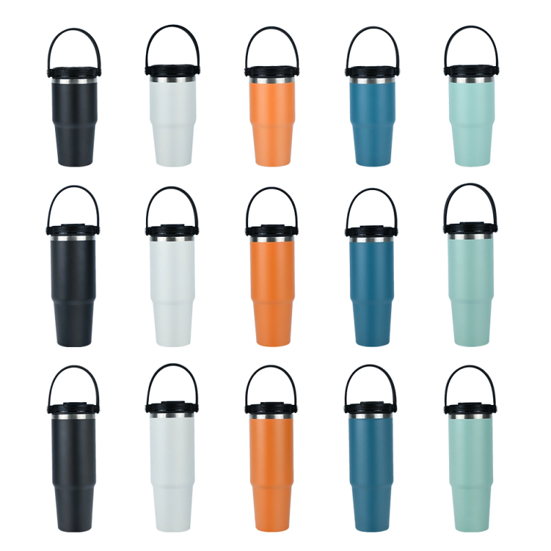 35oz Stainless Steel Vacuum Insulated Iced Coffee Water Bottle Tumbler Cup  for Water Iced Tea or Coffee Smoothie