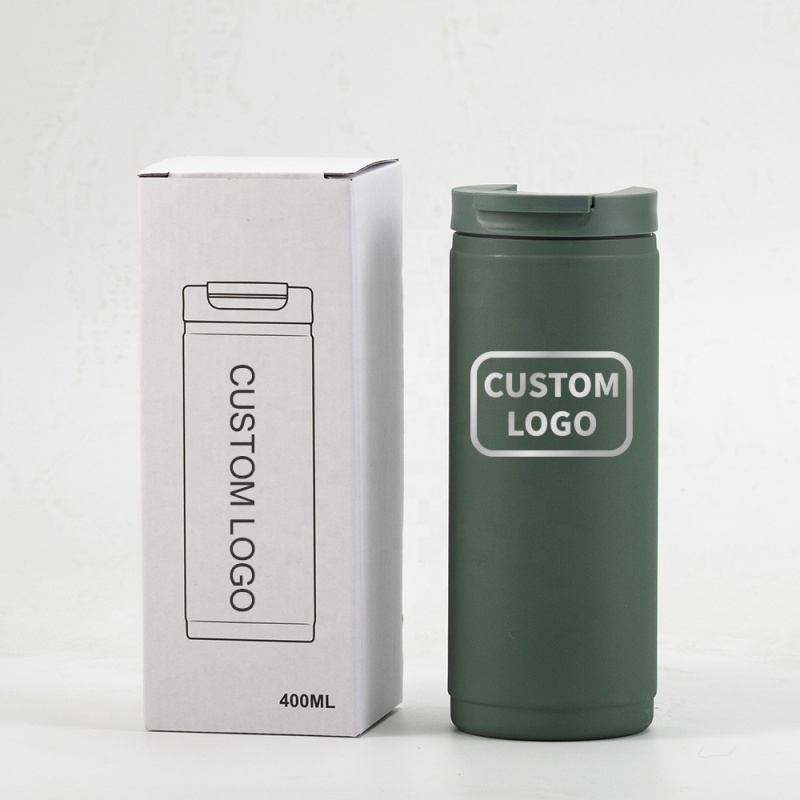 Cheap Portable Stainless Steel Insulated Car Coffee Mug Skinny Tumbler 400ml
