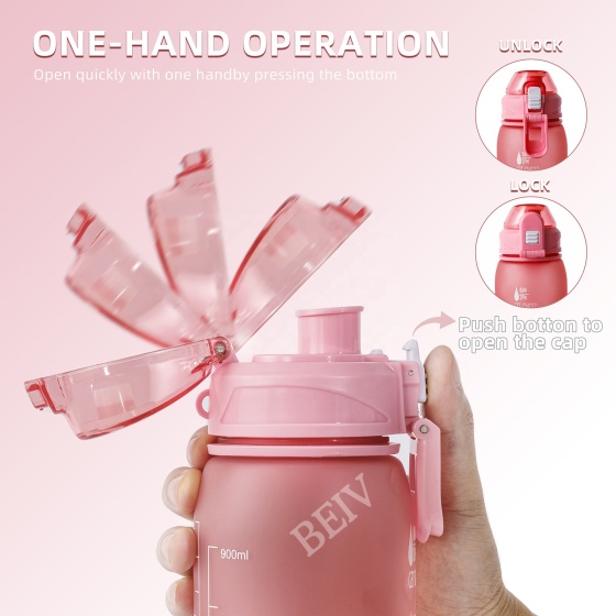 Zhejiang New Fashion Personalised Leak Proof Hot and Cold 900ml Tritan Plastic Sports Water Bottles With Custom Logo