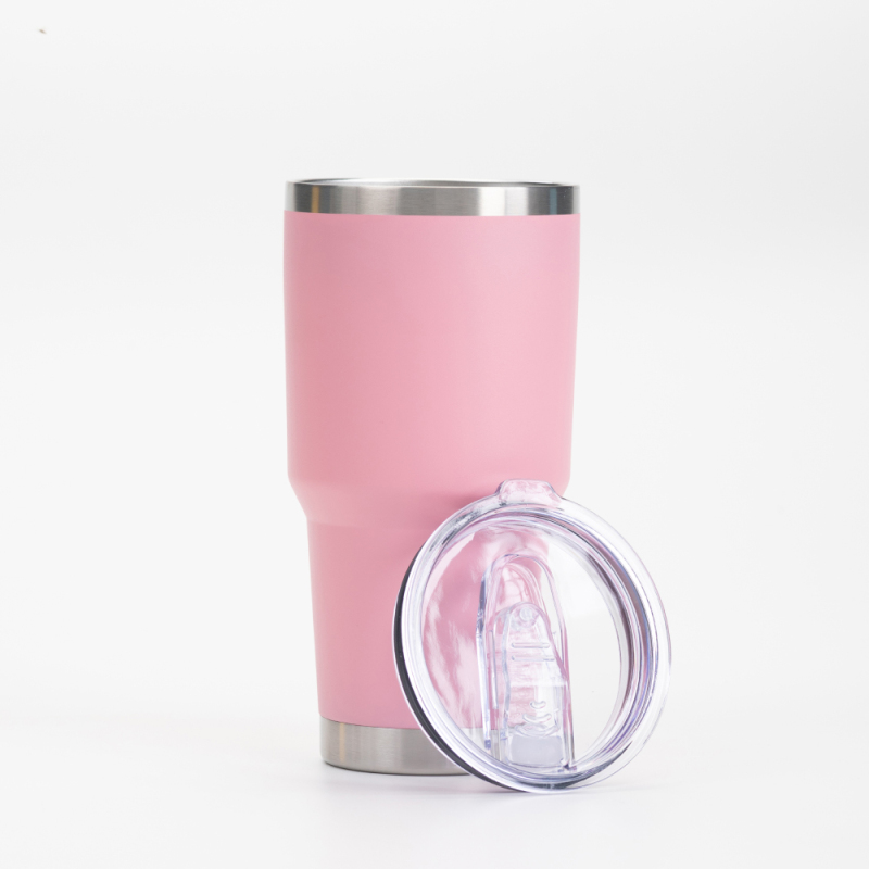 Eco-Friendly Reusable 30oz Stainless Steel Insulated Black Matte Tumblers Christmas Gifts Coffee Mugs Tumbler