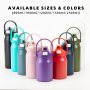 800ml Stainless Steel Leak Proof Vacuum Insulated Outdoor Travel Water Bottle With Straw and Lip
