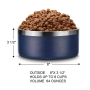 New Arrival 8 Holds 64 Ounces Non-Slip Large Dog Bowl Stainless Steel Pet Feeder for Dogs Cats