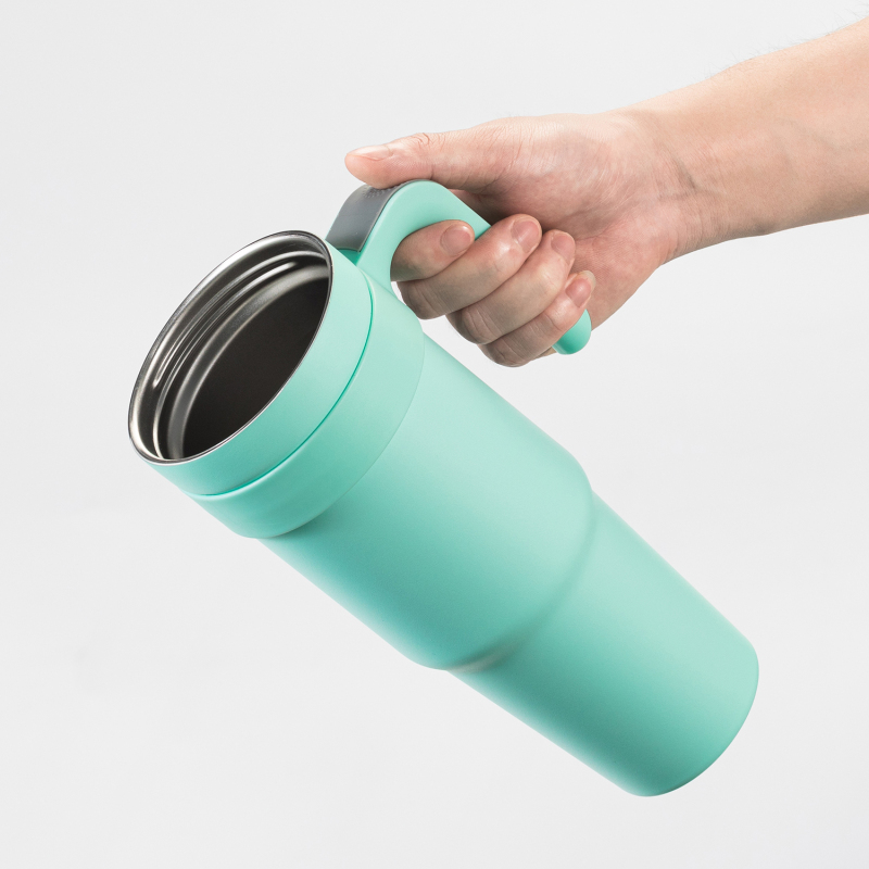 Custom Insulation 40Oz Tumbler Cup With Handle Leopard Engraved Cheetah