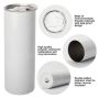 In Bulk in Stock Wine Double Wall Stainless Steel White Blank 20 Oz Sublimation Straight Tumblers Mug Cup With Lid Metal Straws