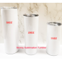 In Bulk in Stock Wine Double Wall Stainless Steel White Blank 20 Oz Sublimation Straight Tumblers Mug Cup With Lid Metal Straws