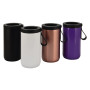 4 in 1 Stainless Steel Black 12 oz 304 Metal Double Walled Insulated Slim Skinny Can Cooler Tumbler With Silicone Handle