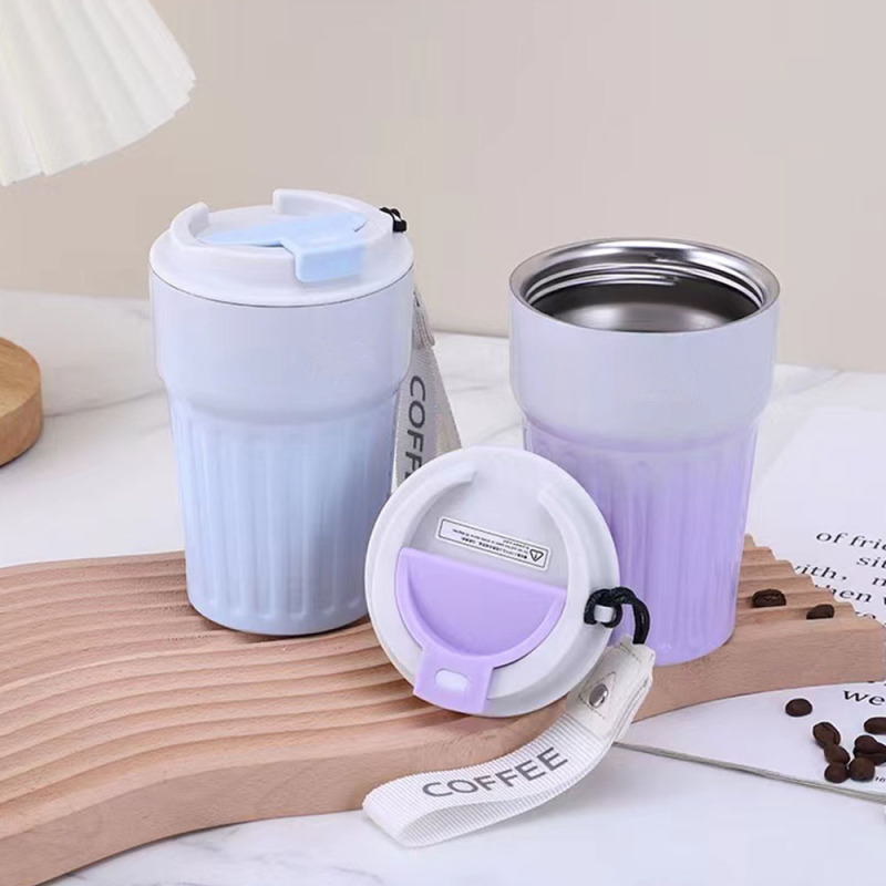 Custom Easy Carry Iced Insulated Travel 400ml Stainless Steel Tumbler Coffee Tea Mugs Cup Tumblefor Party Camping